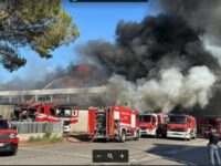 Pauroso incendio in azienda di Macerata