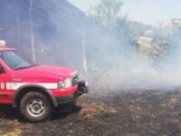 Incendio boschivo alla periferia di Ascoli, case minacciate